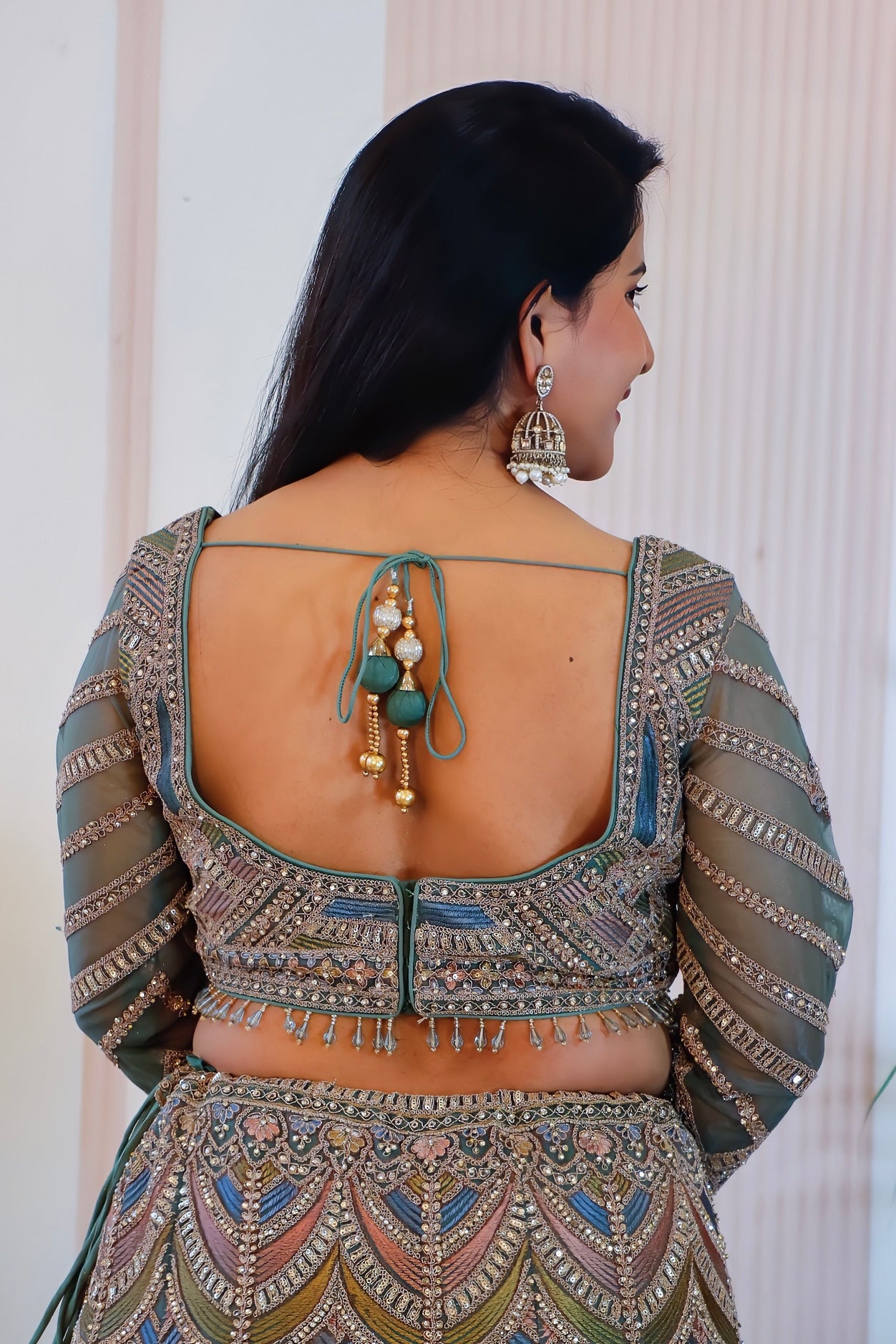 Royal Hunter Green Lehenga