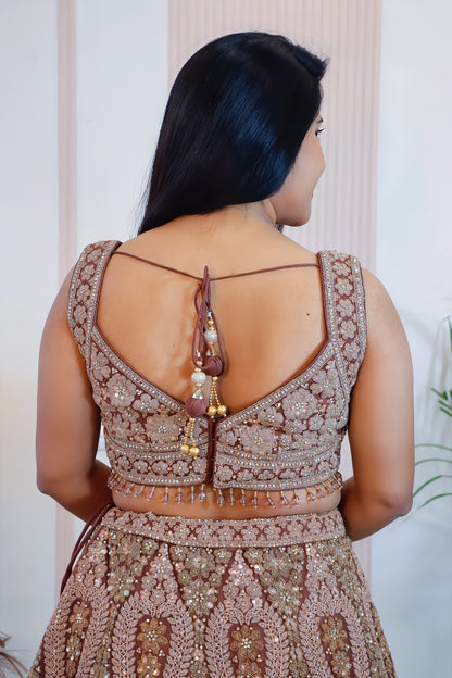 Champagne Sand Lehenga Set