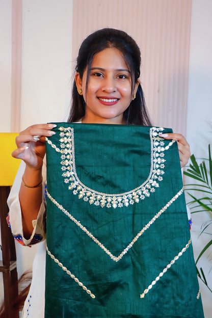 Sage Green Shimmer Saree