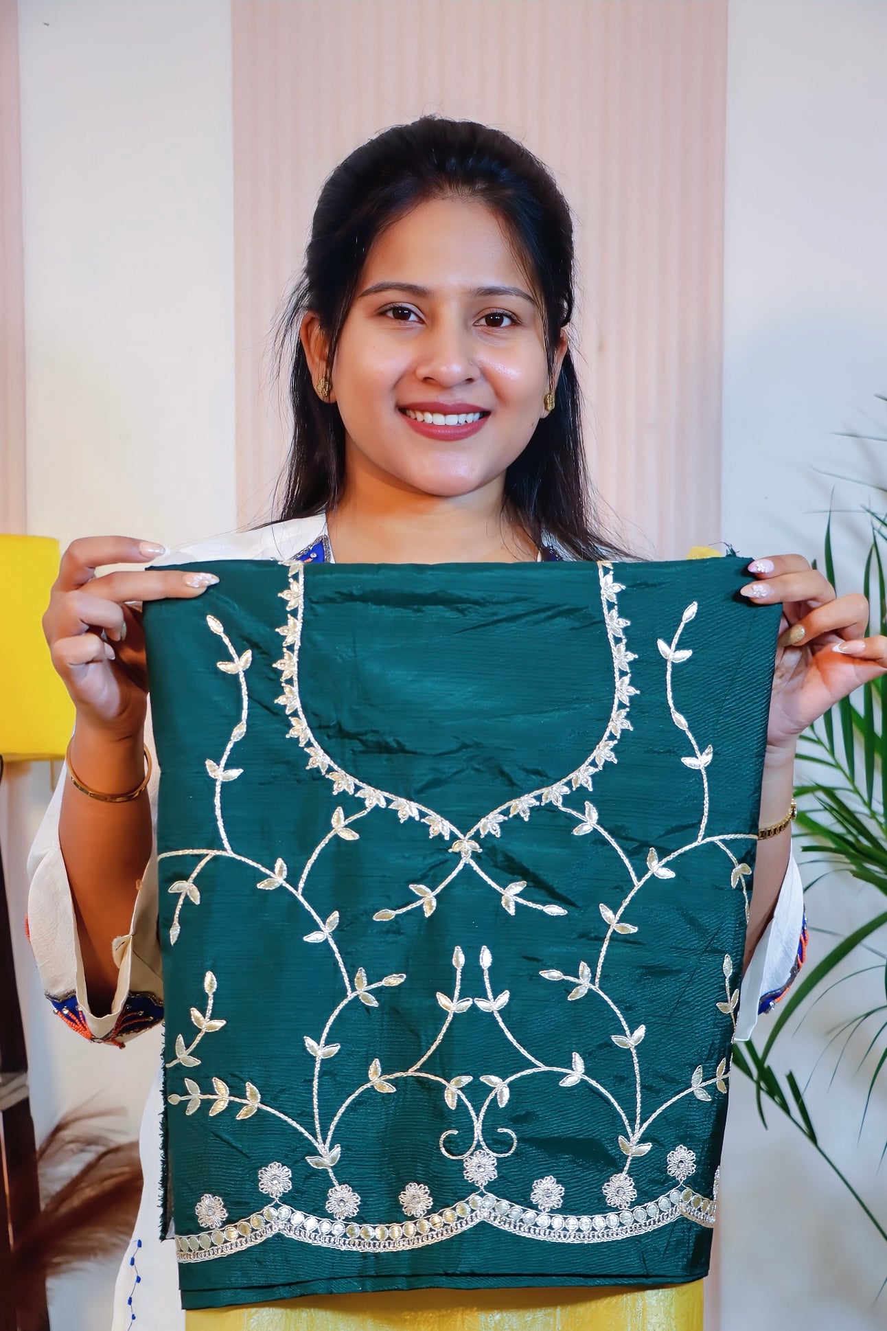 Golden Glow Mustard Tissue Saree