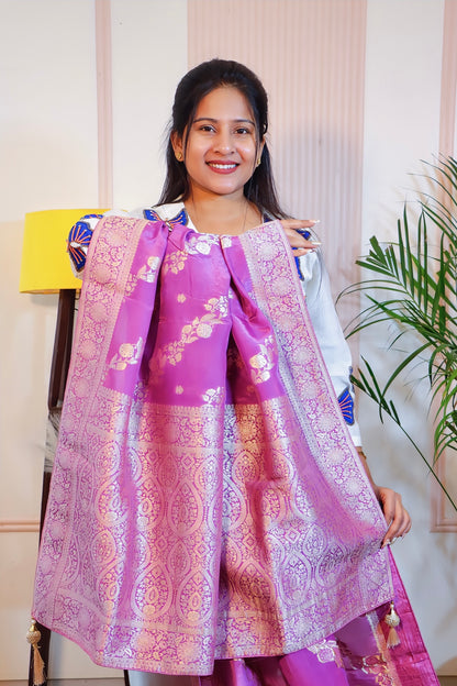 Royal Purple Banarasi Silk Saree