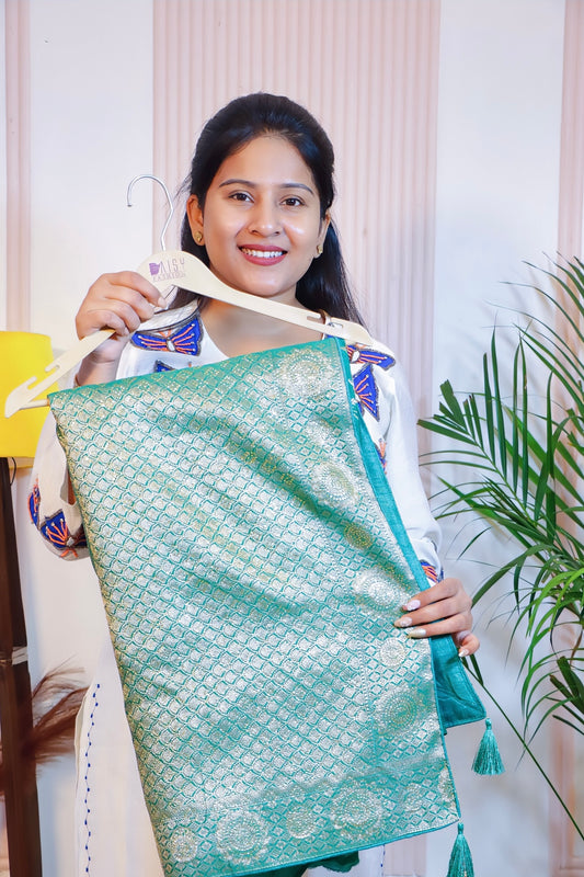 Elegant Green Banarasi Silk Saree