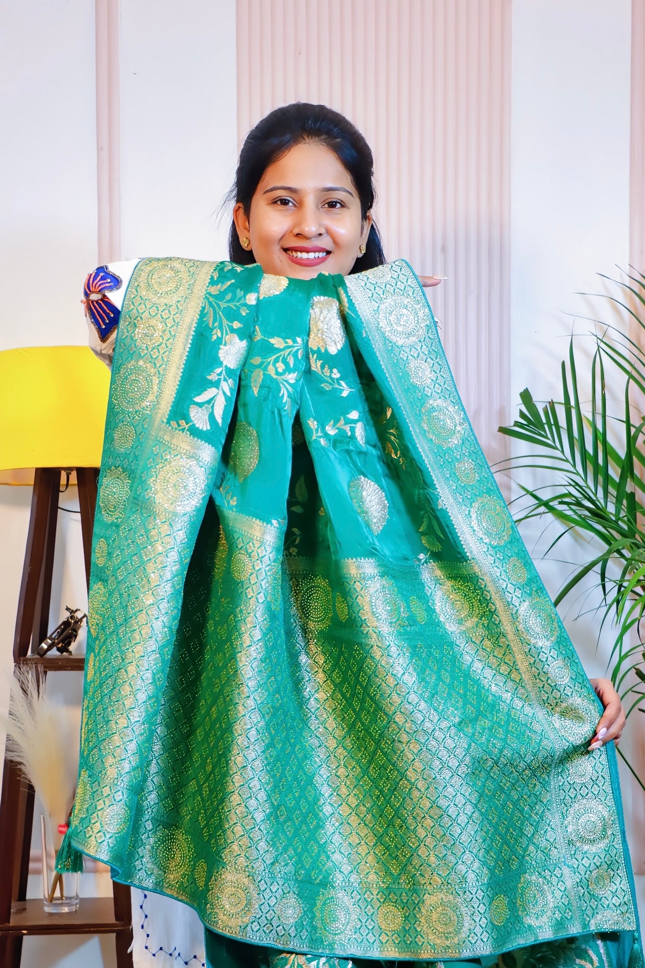 Elegant Green Banarasi Silk Saree