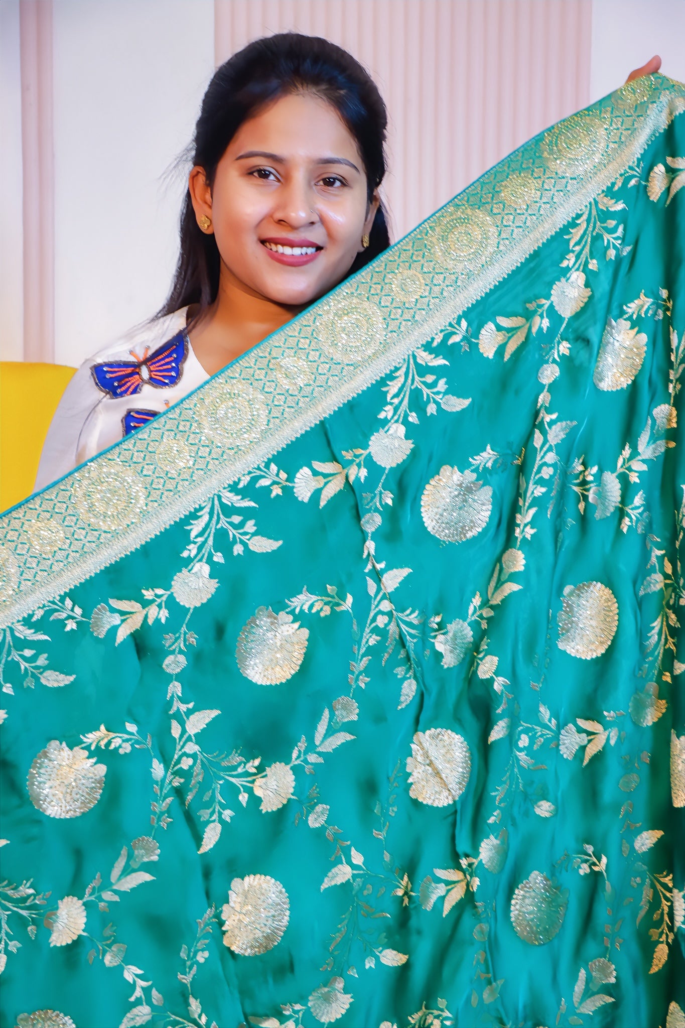 Elegant Green Banarasi Silk Saree