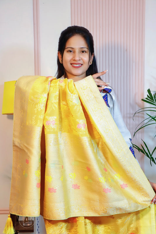 Radiant Yellow Silk Saree