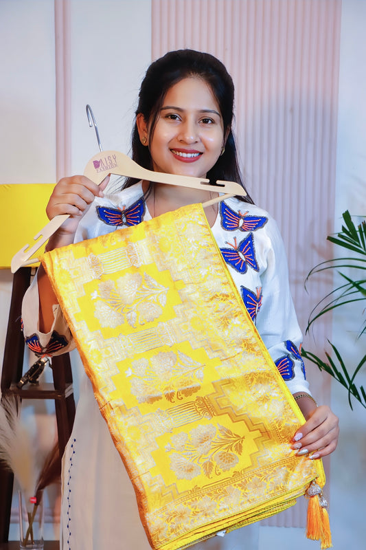 Radiant Yellow Silk Saree