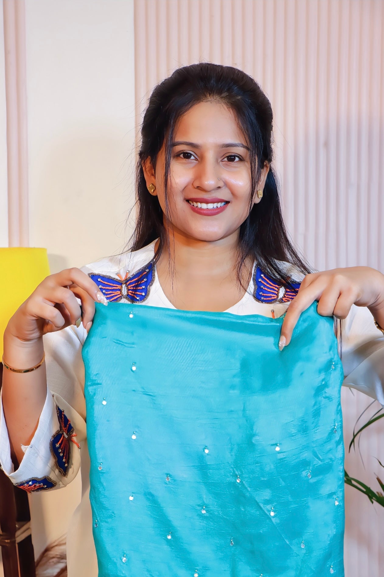 Aqua Blue Silk Saree