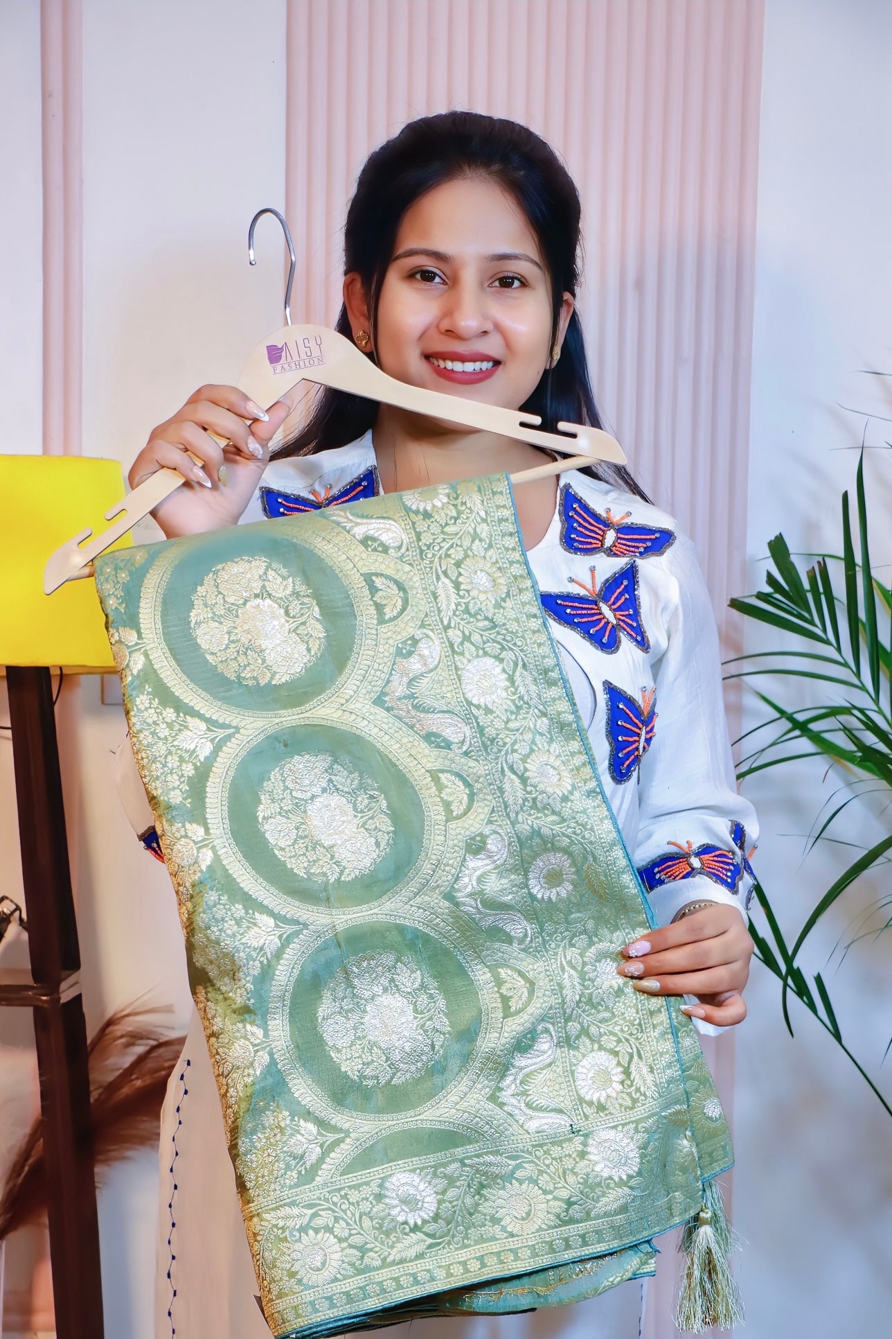 Elegant Pista Green Silk Saree