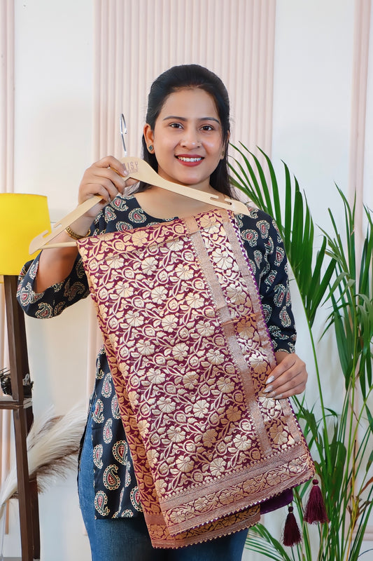 Wine Georgette Saree