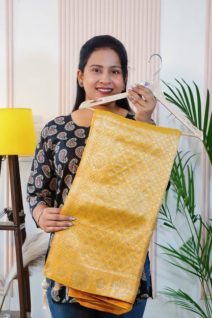 Radiant Yellow Silk Saree