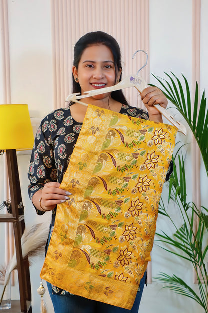 Elegant Yellow Silk Saree