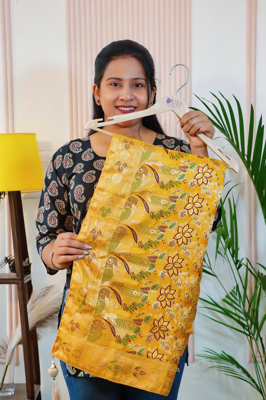 Elegant Yellow Silk Saree
