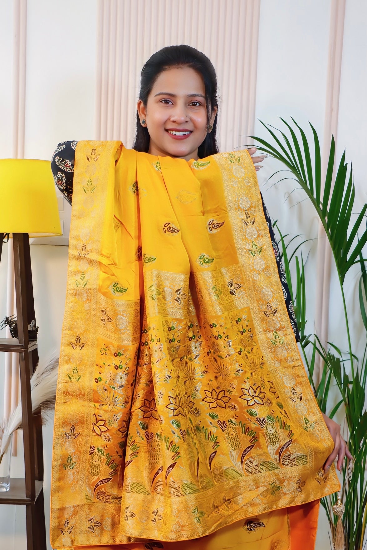 Elegant Yellow Silk Saree