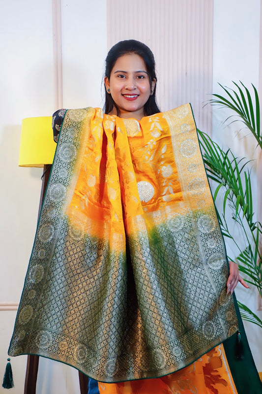 Radiant Yellow Silk Saree