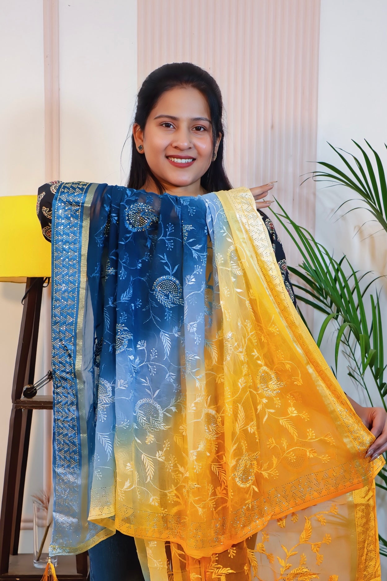 Unstitched Chiffon Saree