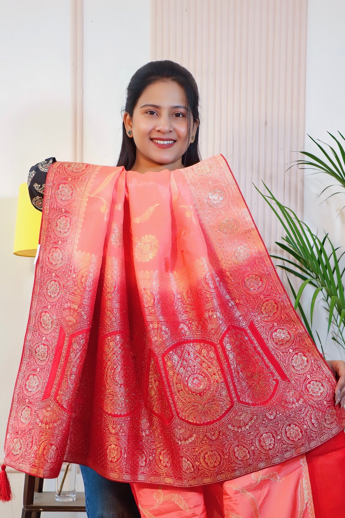 Peach Silk Saree