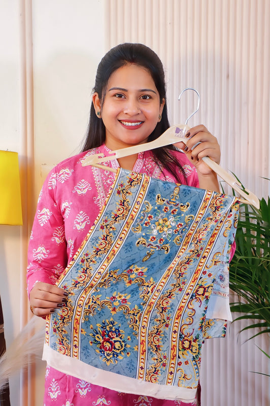 Blue Unstitched Suit Set