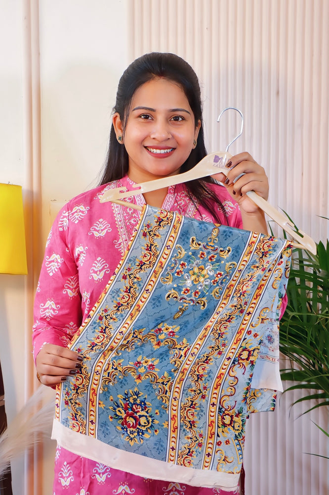 Blue Unstitched Suit Set