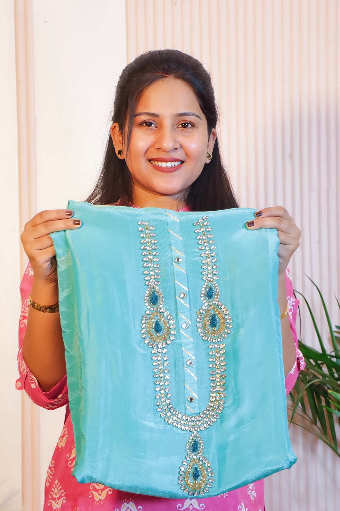 Unstitched Suit set in blue