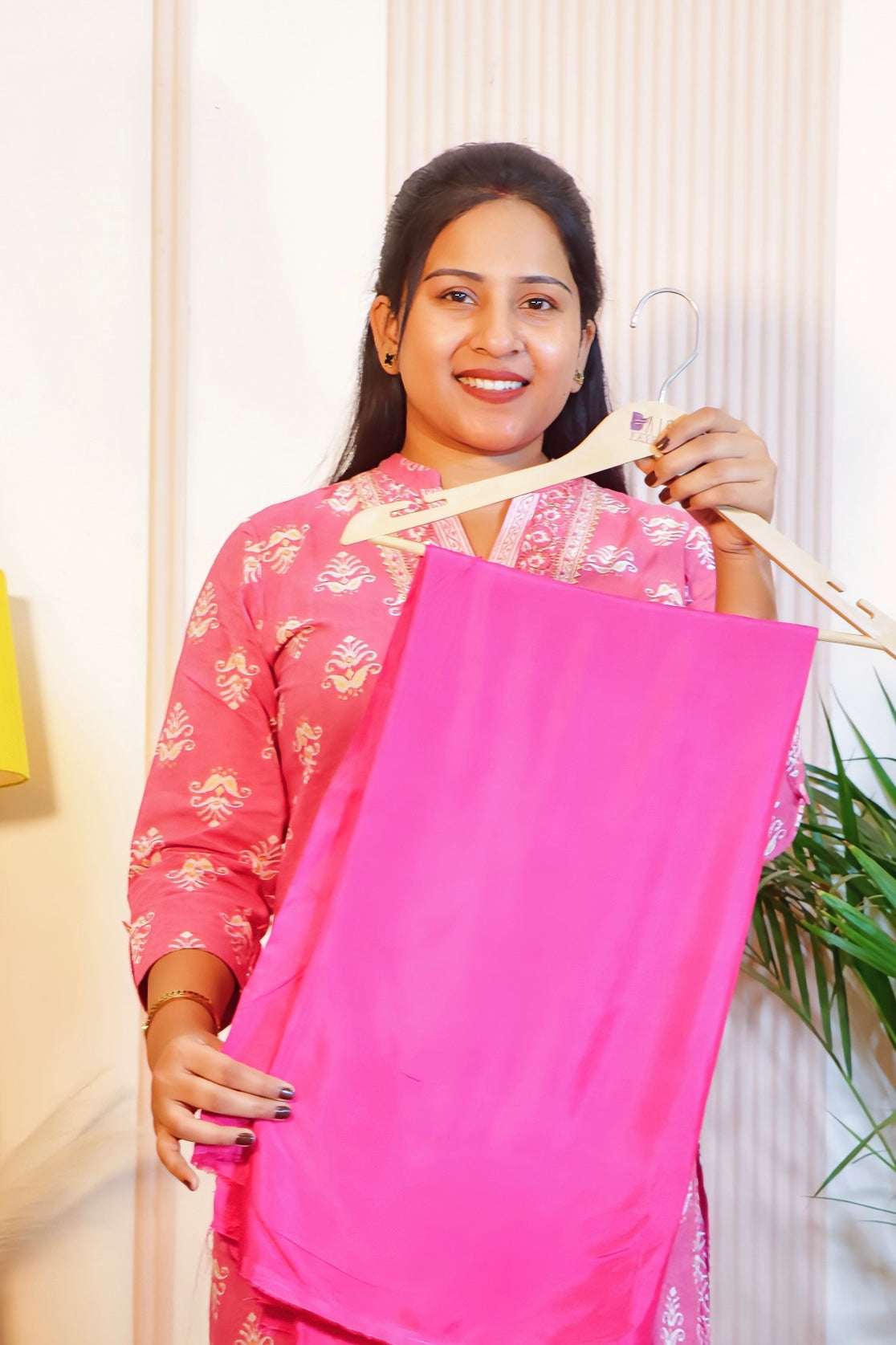 Unstitched Suit Set in Pink