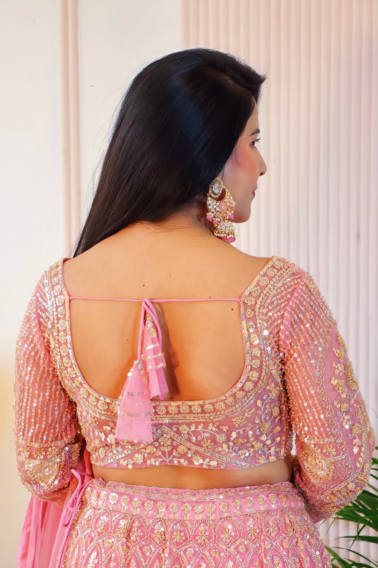 Dusky Pink Bridal Lehenga