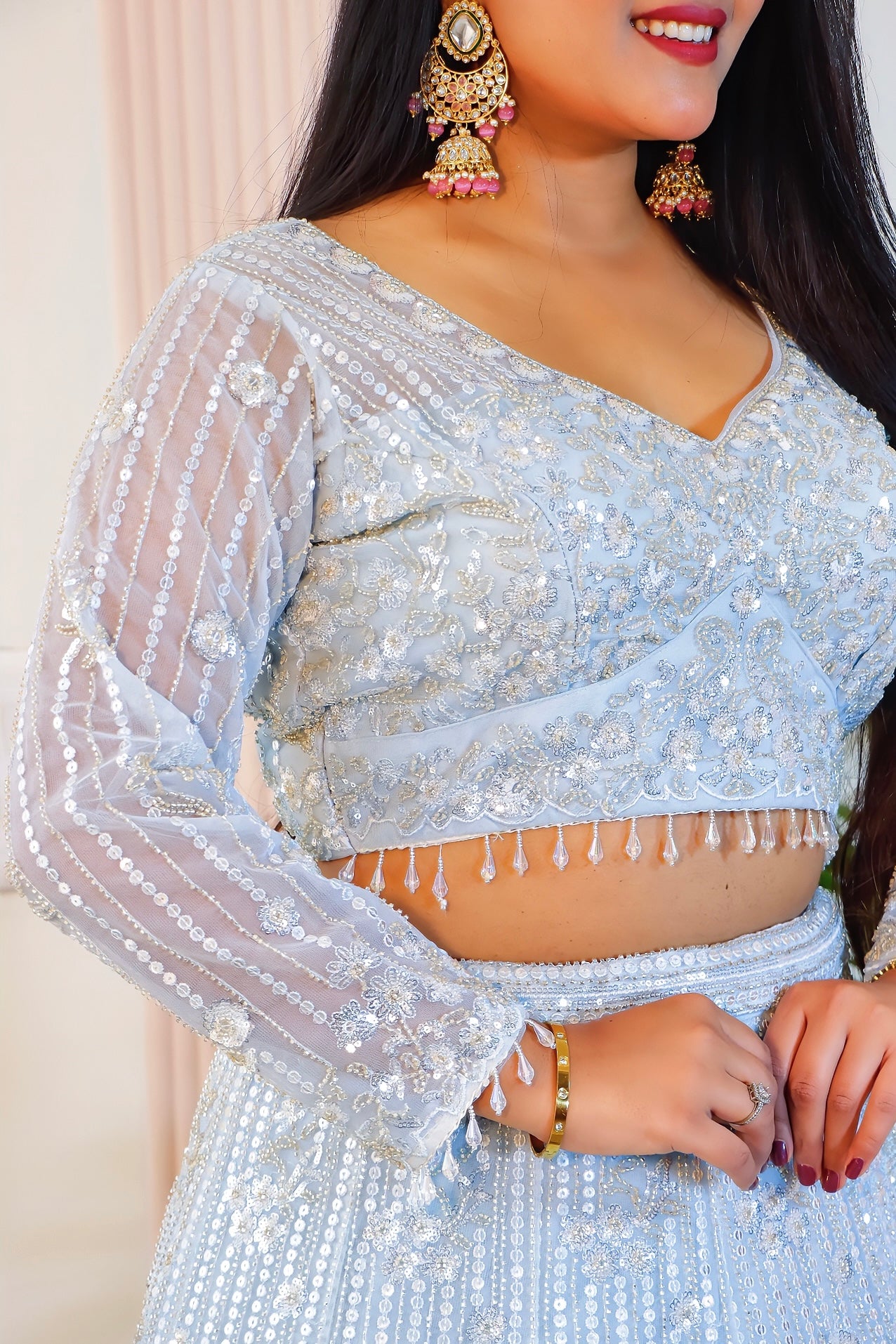 Powder Blue Lehenga