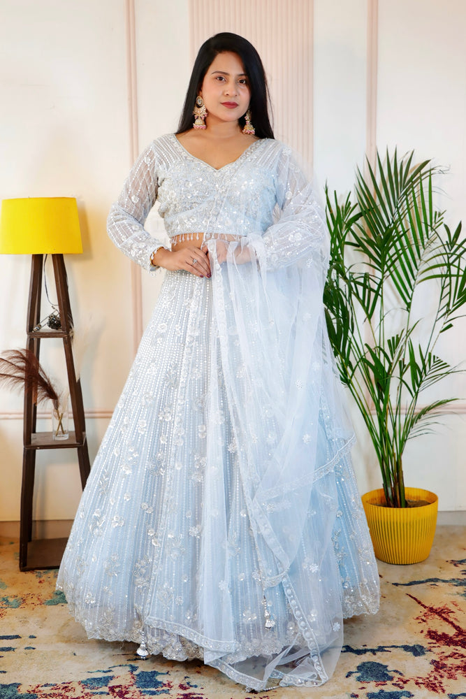 Powder Blue Lehenga