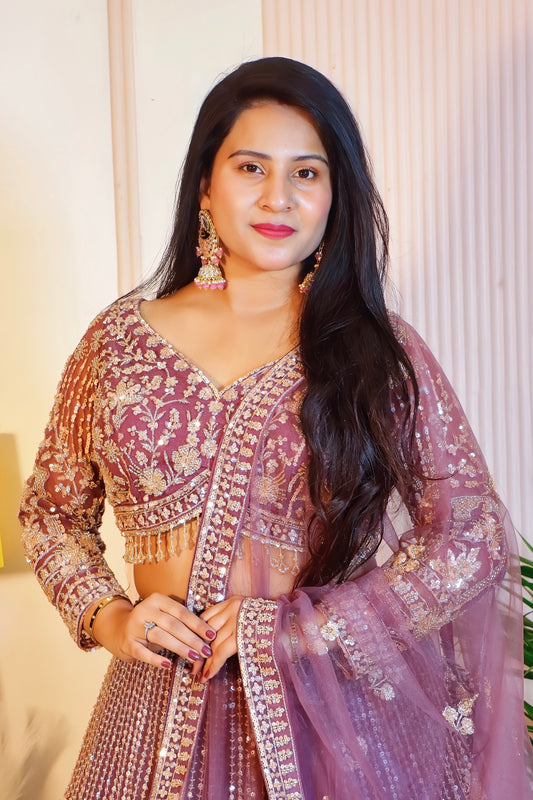 Elegant Onion Pink Lehenga