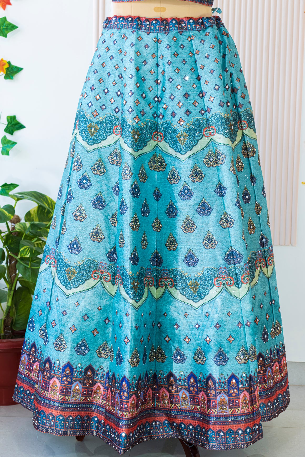 Banarasi Silk Crop Top Lehenga