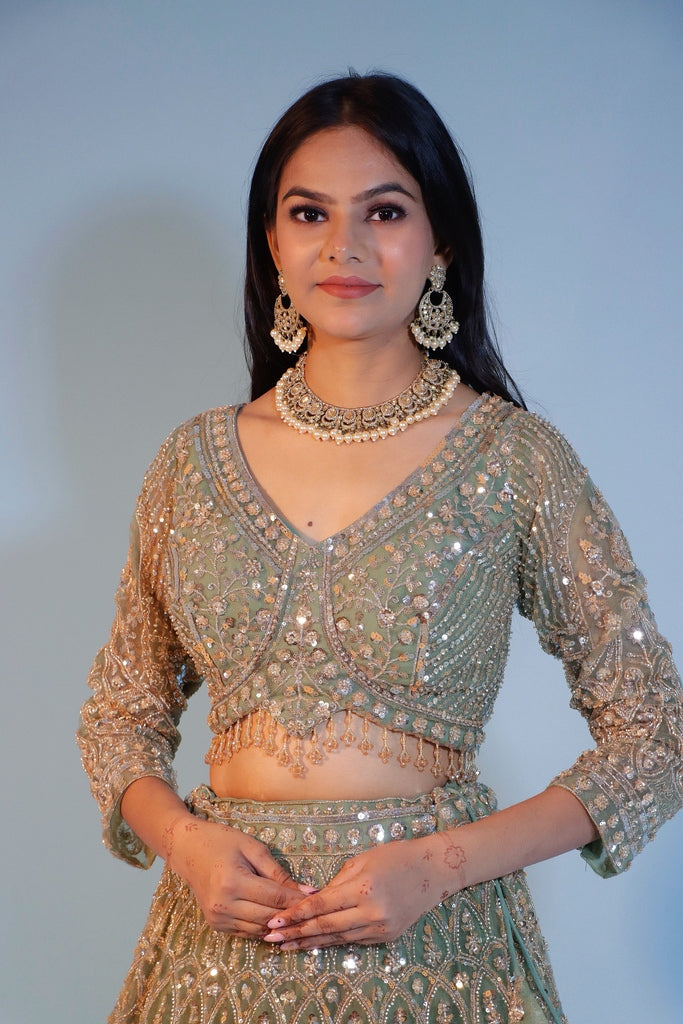 Mint Green Bridal Lehenga