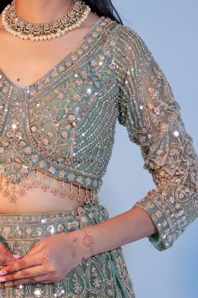 Mint Green Bridal Lehenga