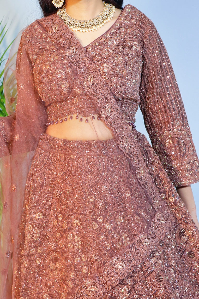 Brown Bridal Lehenga