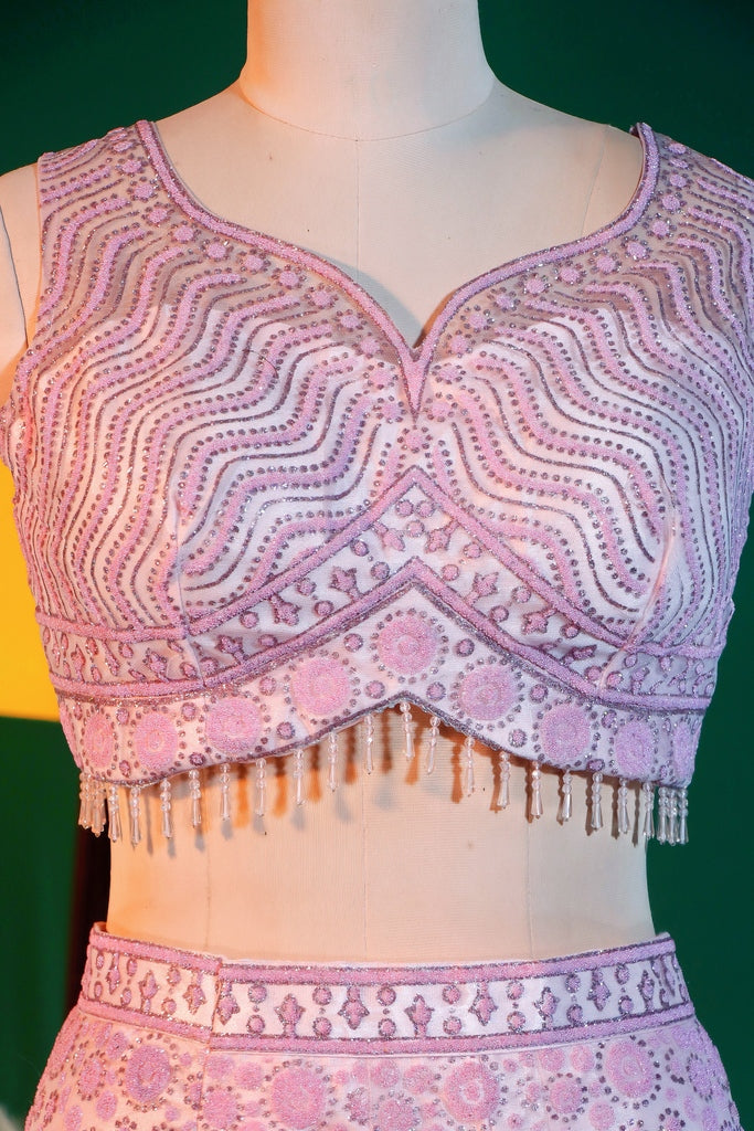 Pink Fish-Cut Lehenga
