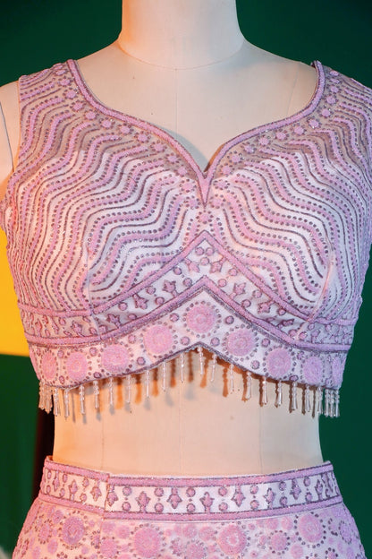 Pink Fish-Cut Lehenga