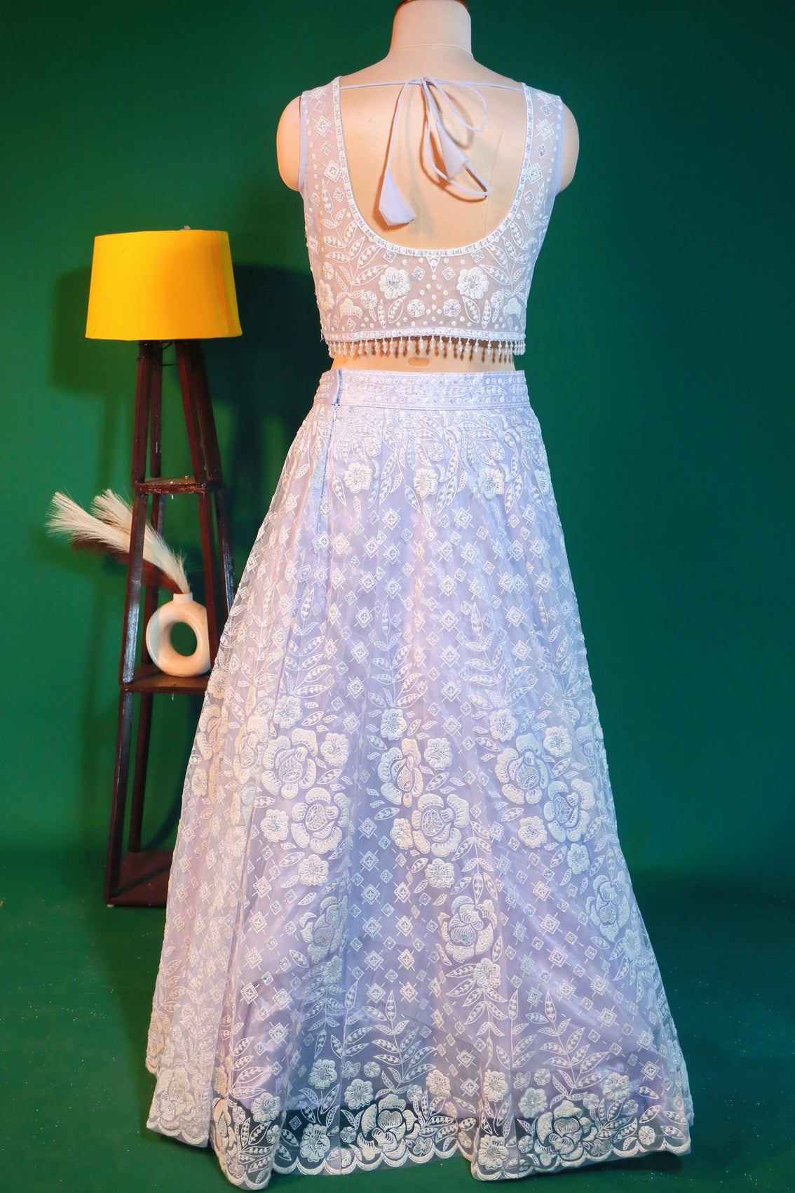 Lilac Lavender Crop Top Lehenga