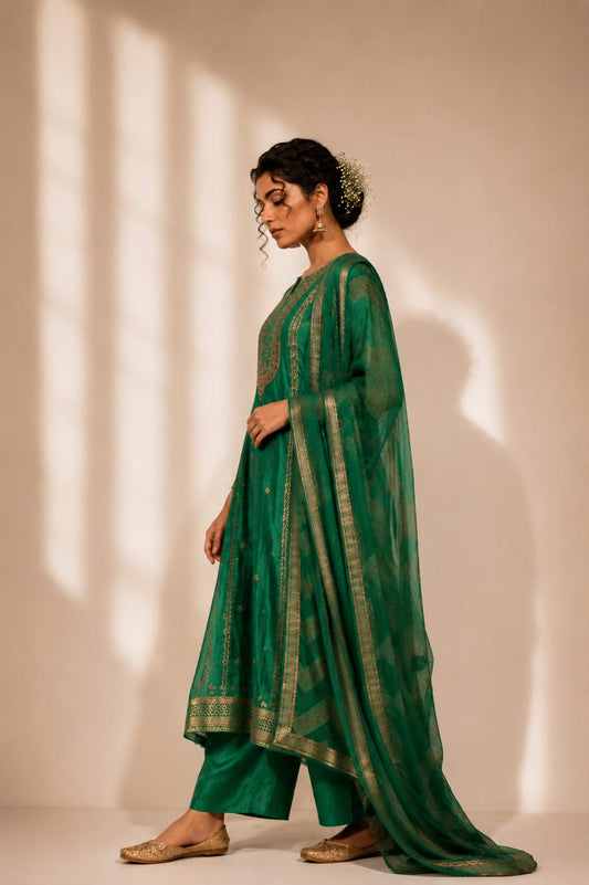 Long Kurti and Plazzo Set