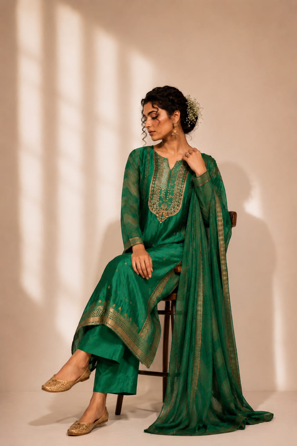 Long Kurti and Plazzo Set