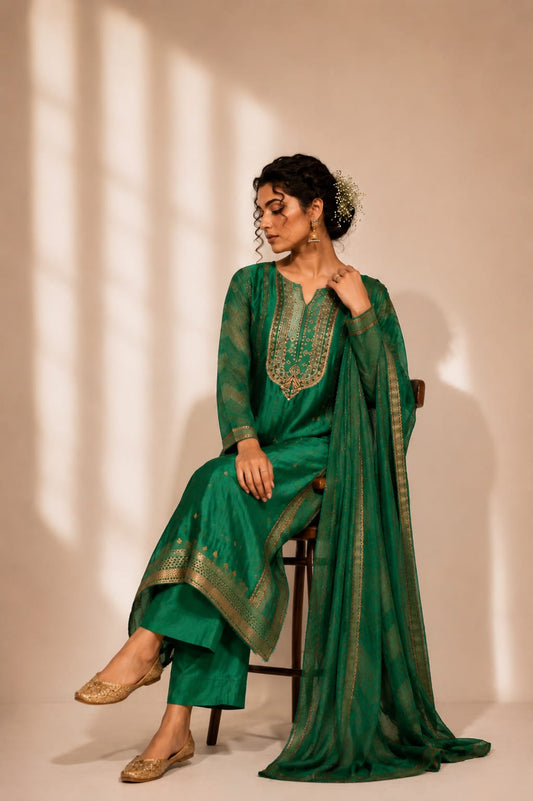 Long Kurti and Plazzo Set