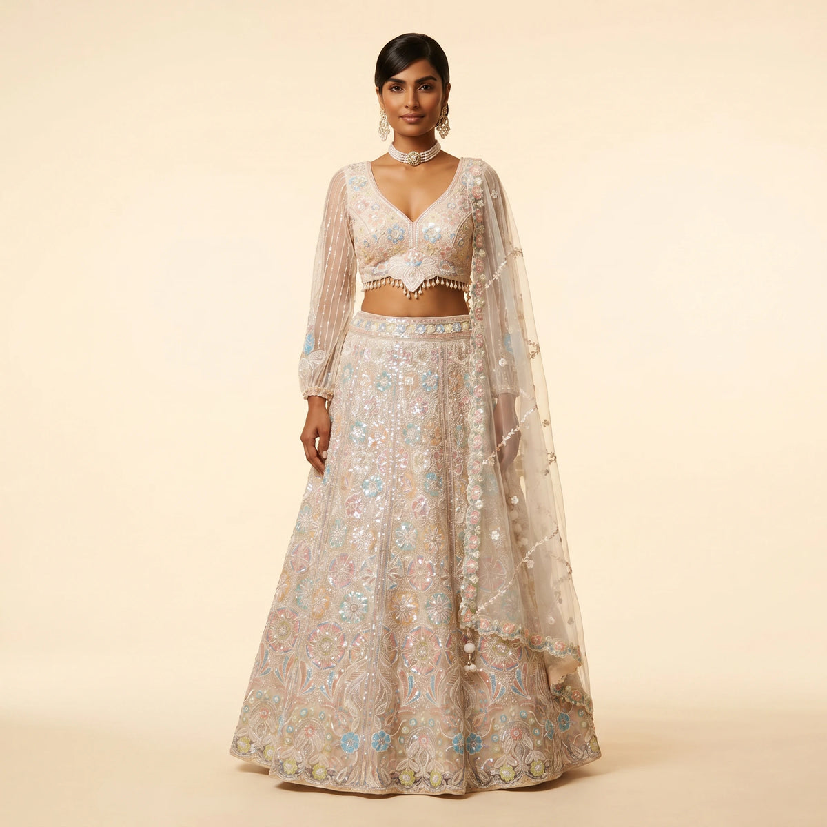 Peach Pink Lehenga