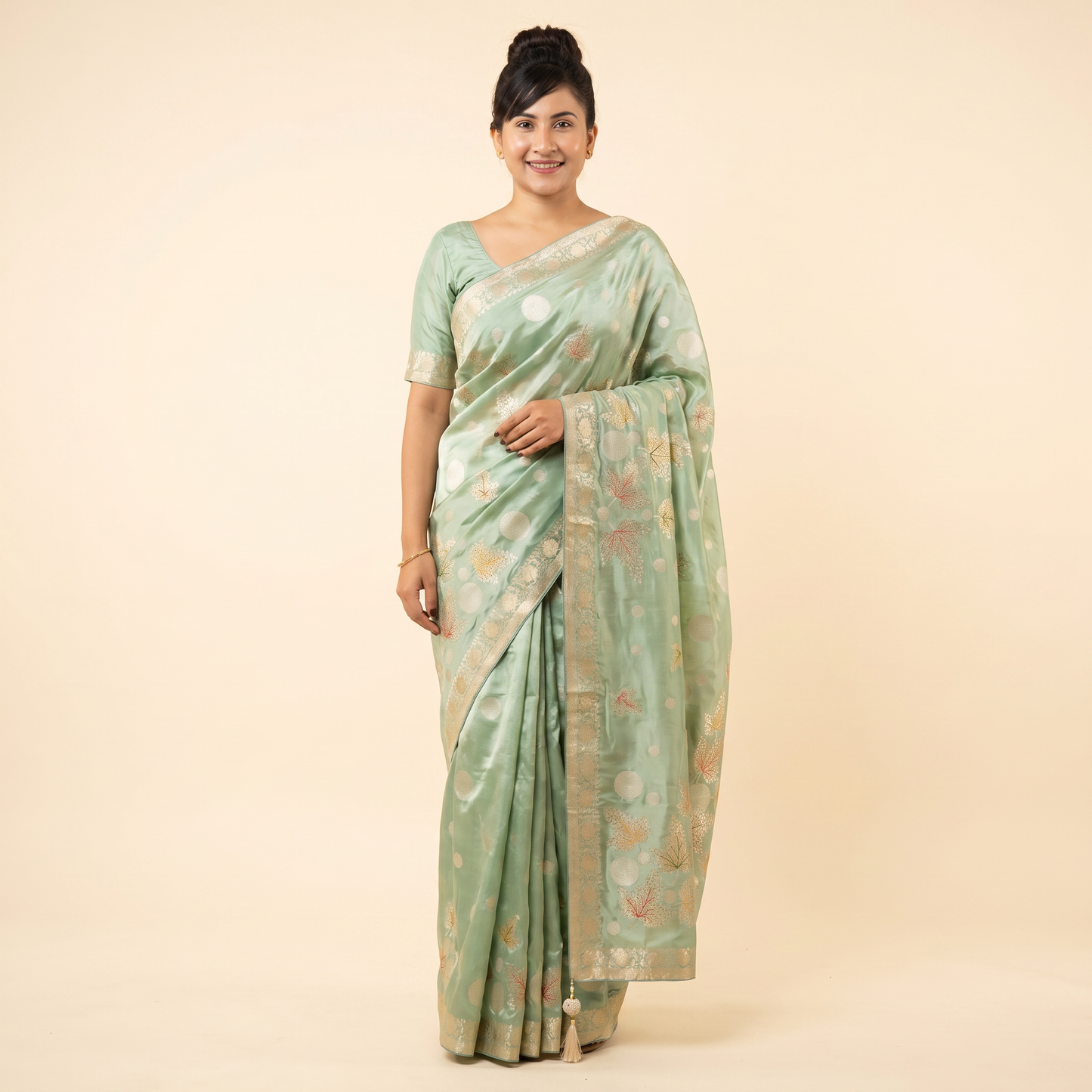 Mint Green Silk Elegance Saree