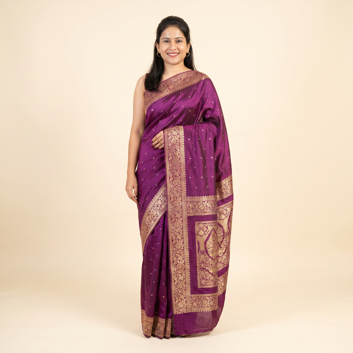 Royal Purple Silk Saree