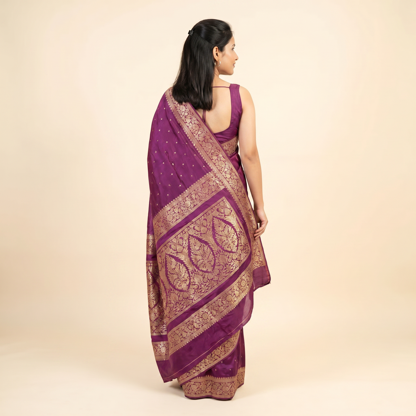 Royal Purple Silk Saree
