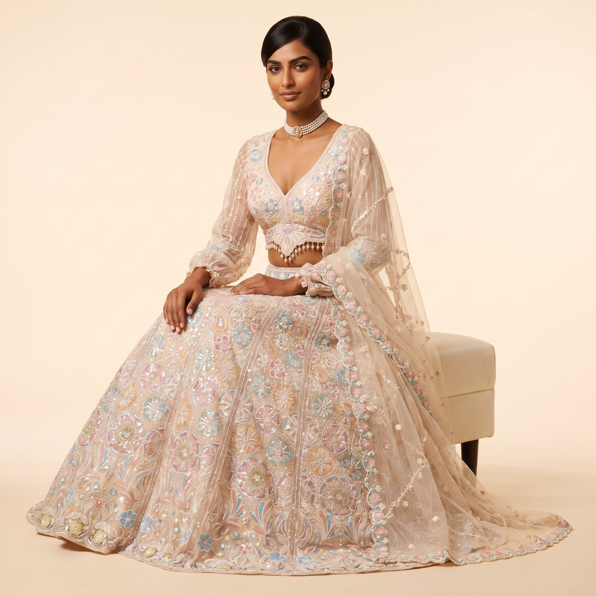 Peach Pink Lehenga