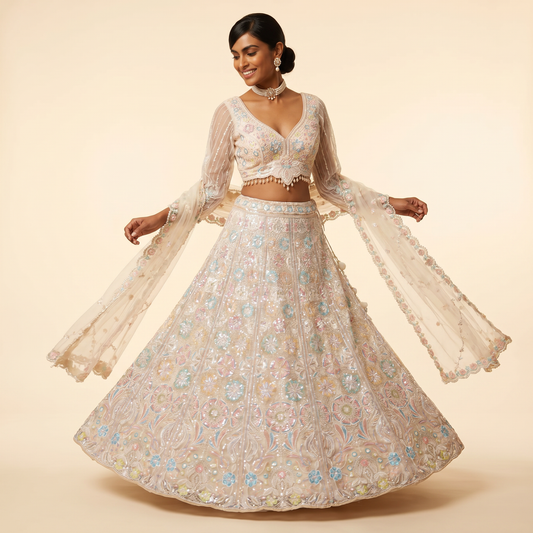 Peach Pink Lehenga