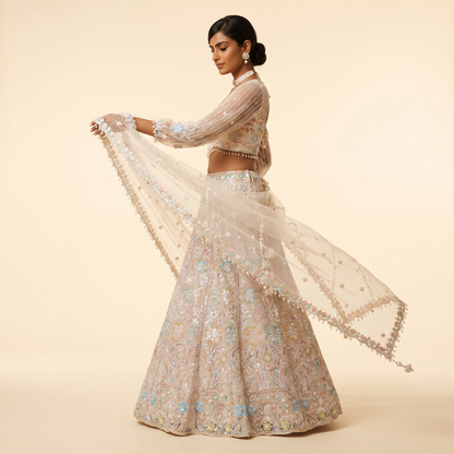 Peach Pink Lehenga